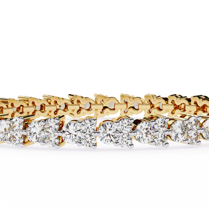 2.00Ct Round Cut High Quality Diamond Antique Delicate Three Stone Sparkling Bridesmaid Tennis Bracelet Gift For Her
