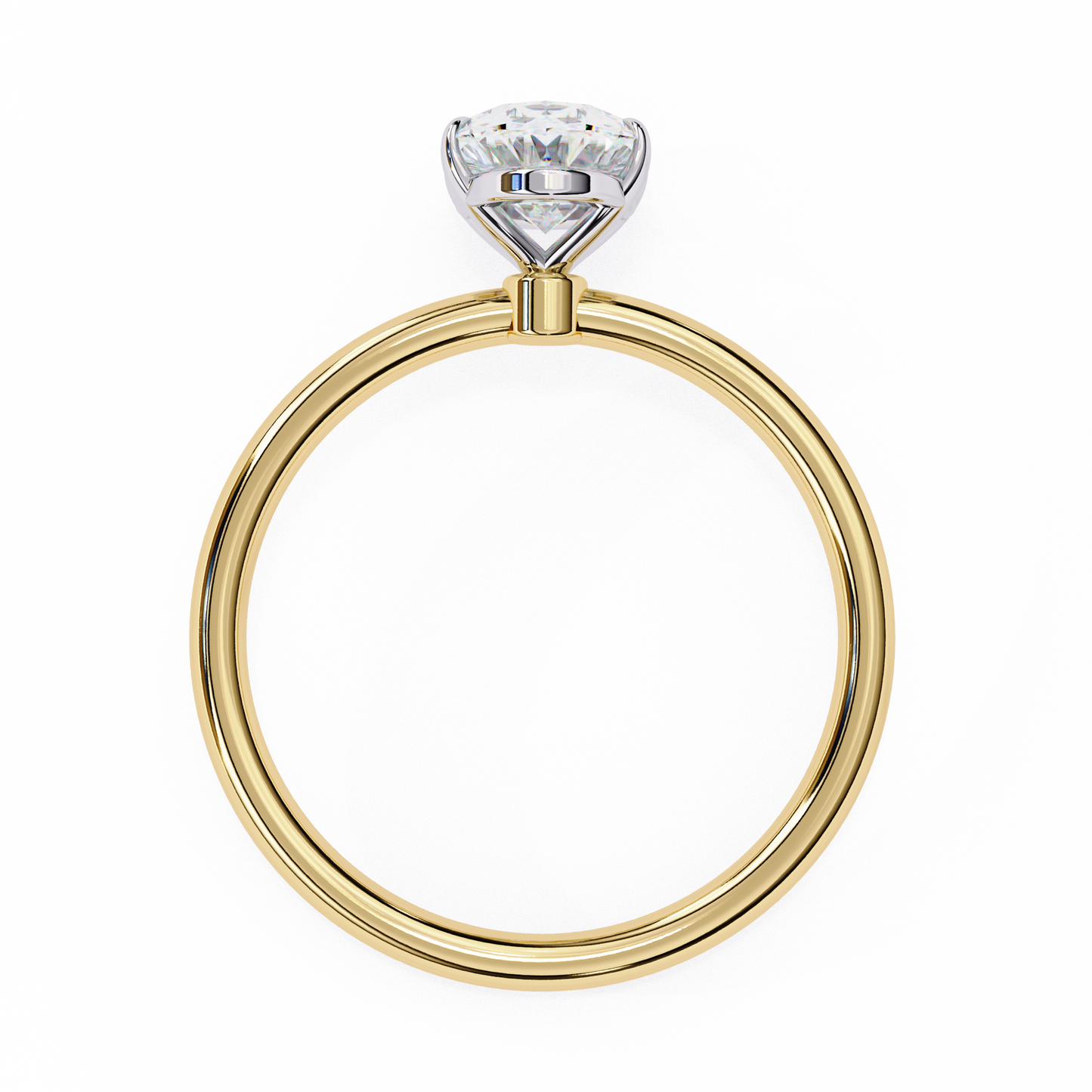 1.20 Carat Oval cut Lab Grown Diamond high quality 14k Solid Rose Gold solitaire women's ring