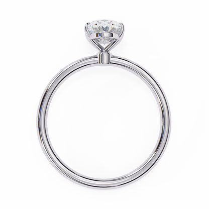 Lab Grown Oval Cut Diamond Solitaire Ring