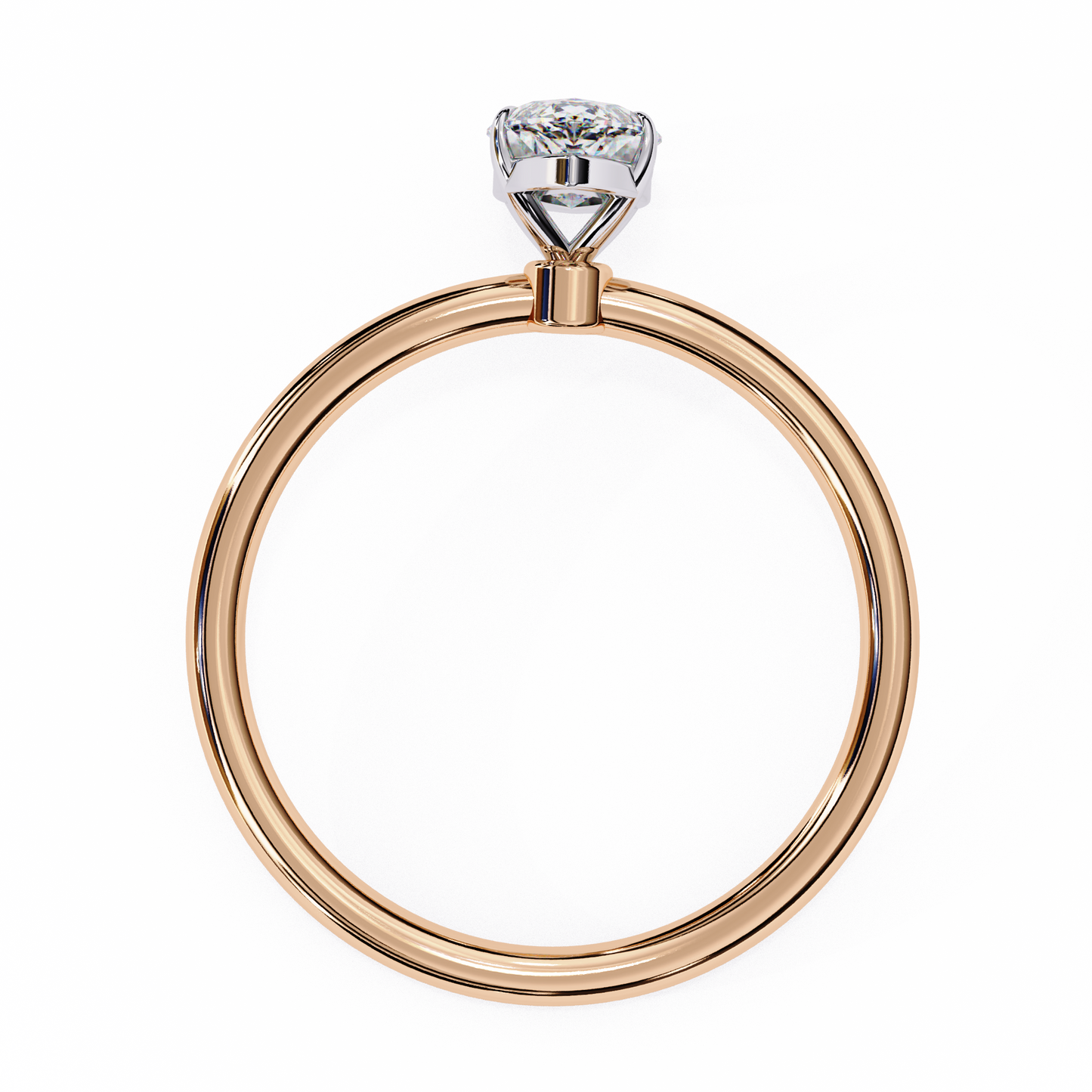 Lab Grown Marquise Cut Diamond 6 Pave Set Diamond Solitaire Vintage Ring For Anniversary Gift