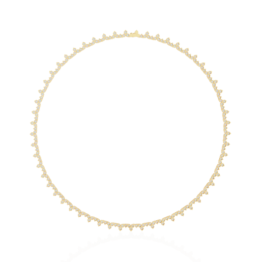 Round Cut 6.61 Ct Lab Grown And Natural Vintage Antique Bridesmaid Diamond Necklace - HIGHCARAT DIAMONDS