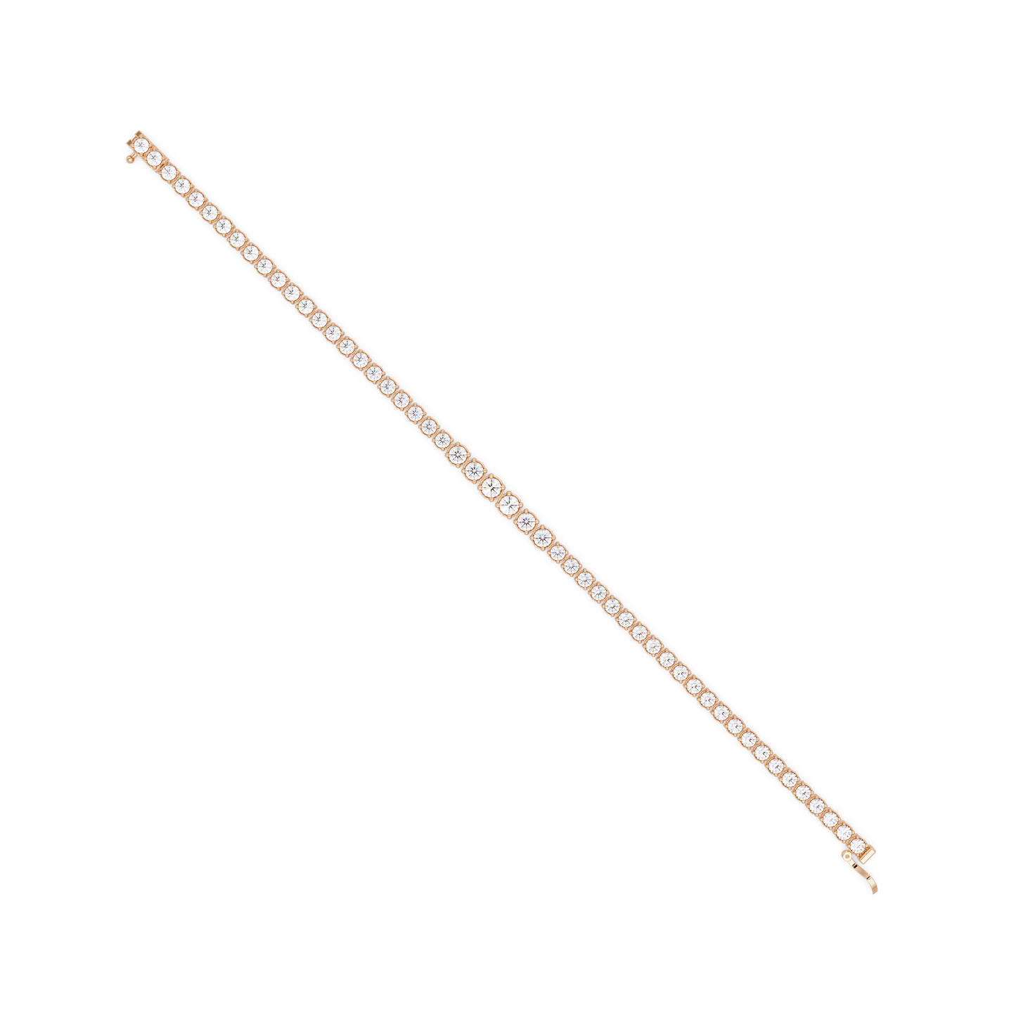 Round Cut Bezel Set Lab Grown Diamond Tennis Bracelet - HIGHCARAT DIAMONDS