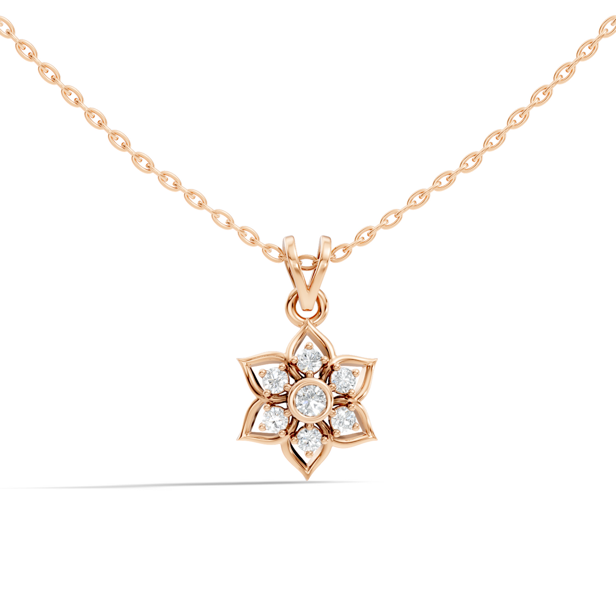 Elegant Round Diamond Pendant 0.27 CT Minimalist Jewelry In 18K Solid White Gold - HIGHCARAT DIAMONDS