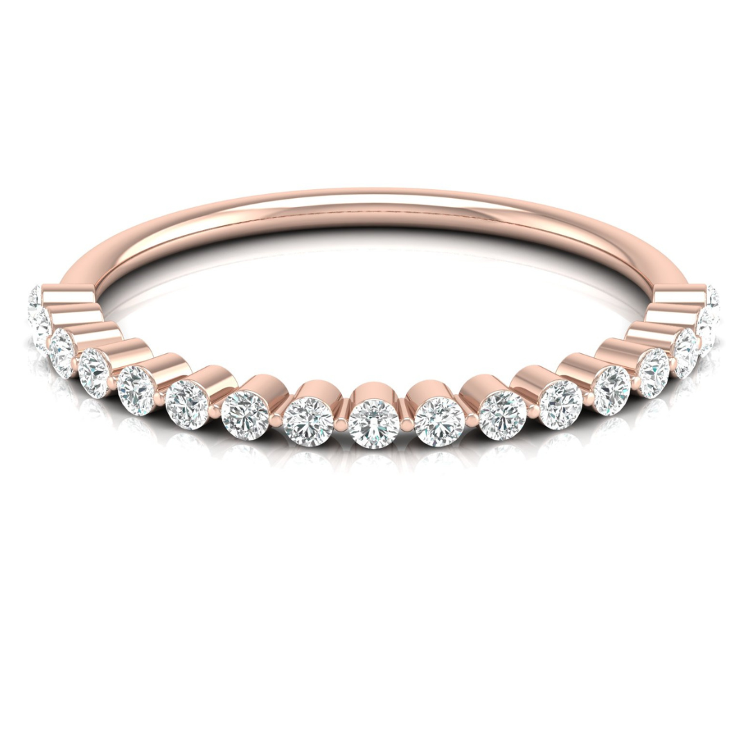 Round Cut Diamond Eternity Band Ring In 14K Gold Light & Comfortable For Daily Wearing - HIGHCARAT DIAMONDS