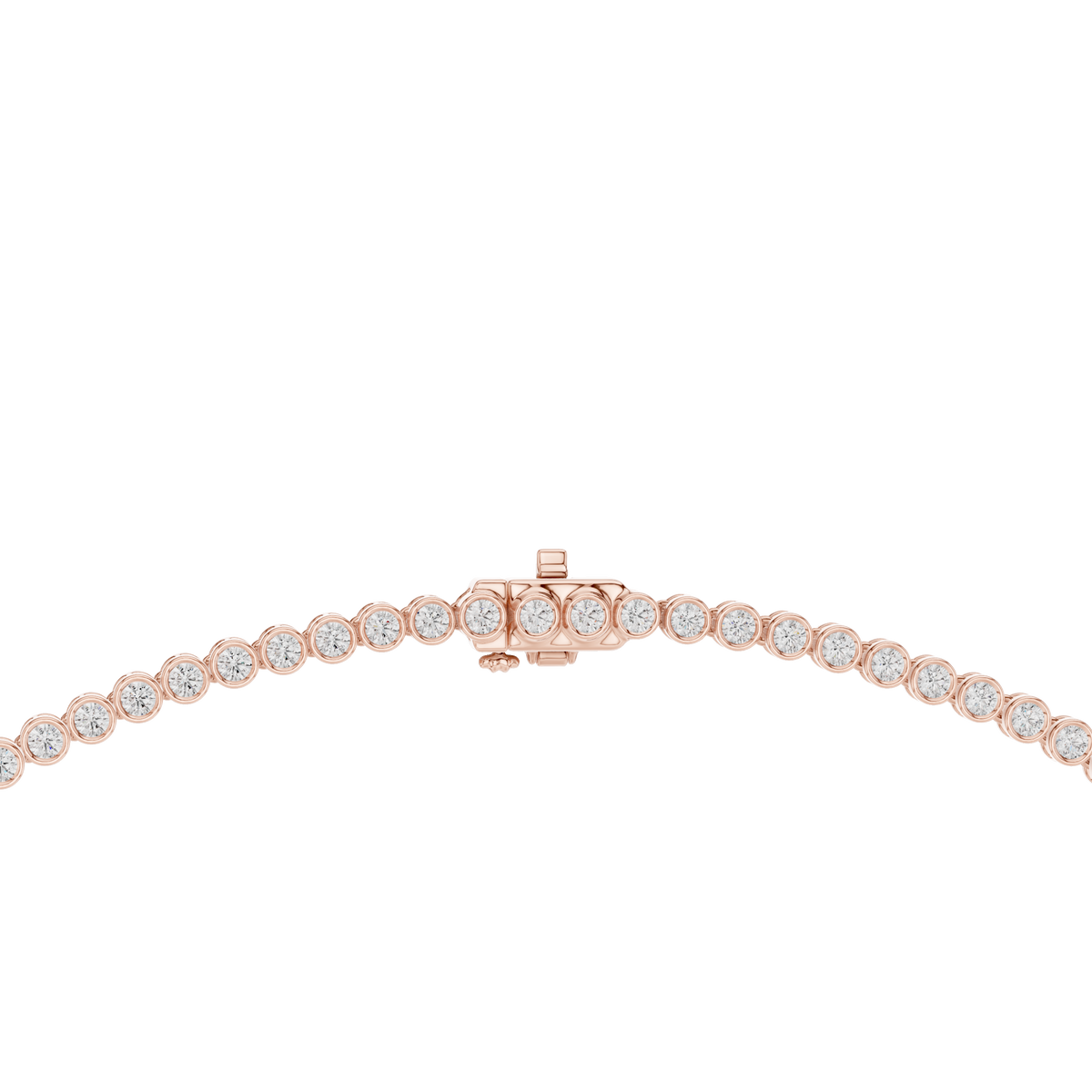 Round Shape Lab Grown Diamond 18k Solid White Gold Women Diamond Necklace - HIGHCARAT DIAMONDS