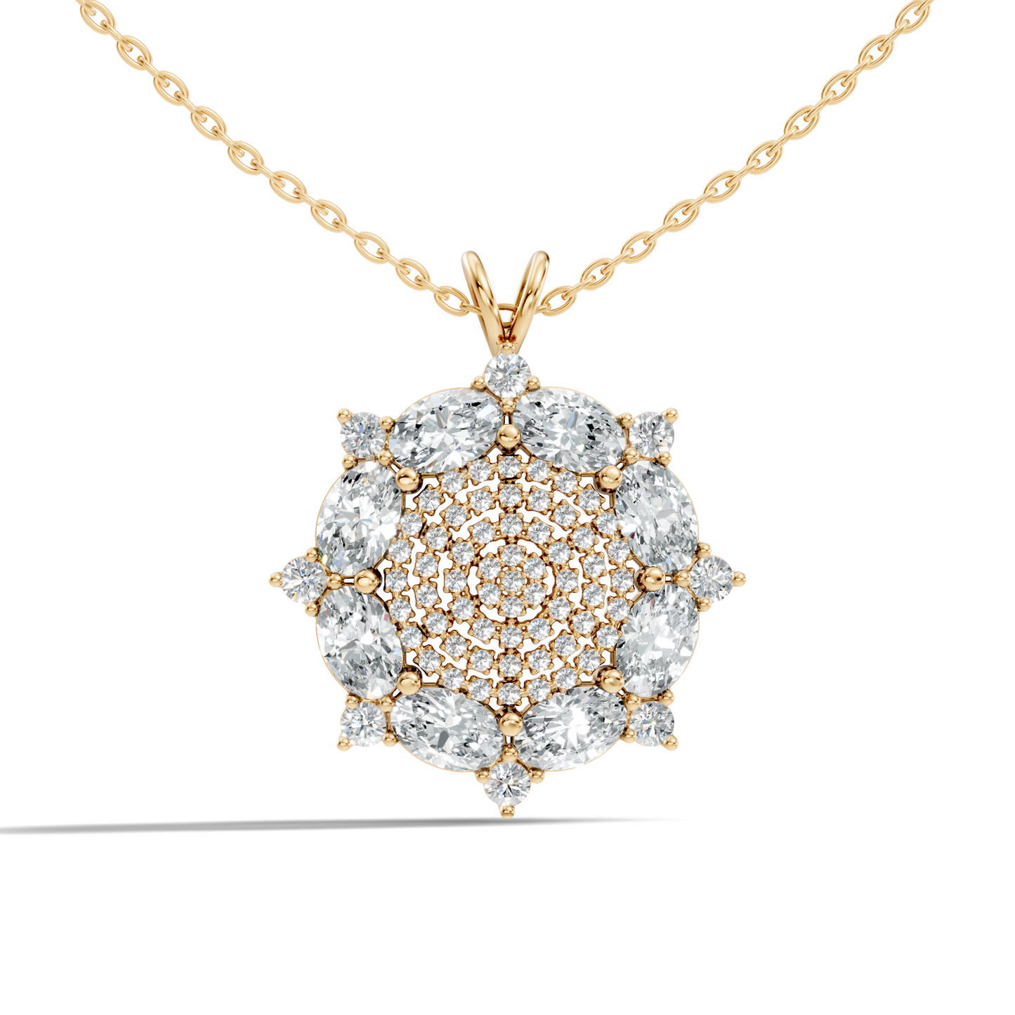 Elegant Round Cut Diamond Pendant Affordable Vintage Style Jewelry for Her - HIGHCARAT DIAMONDS