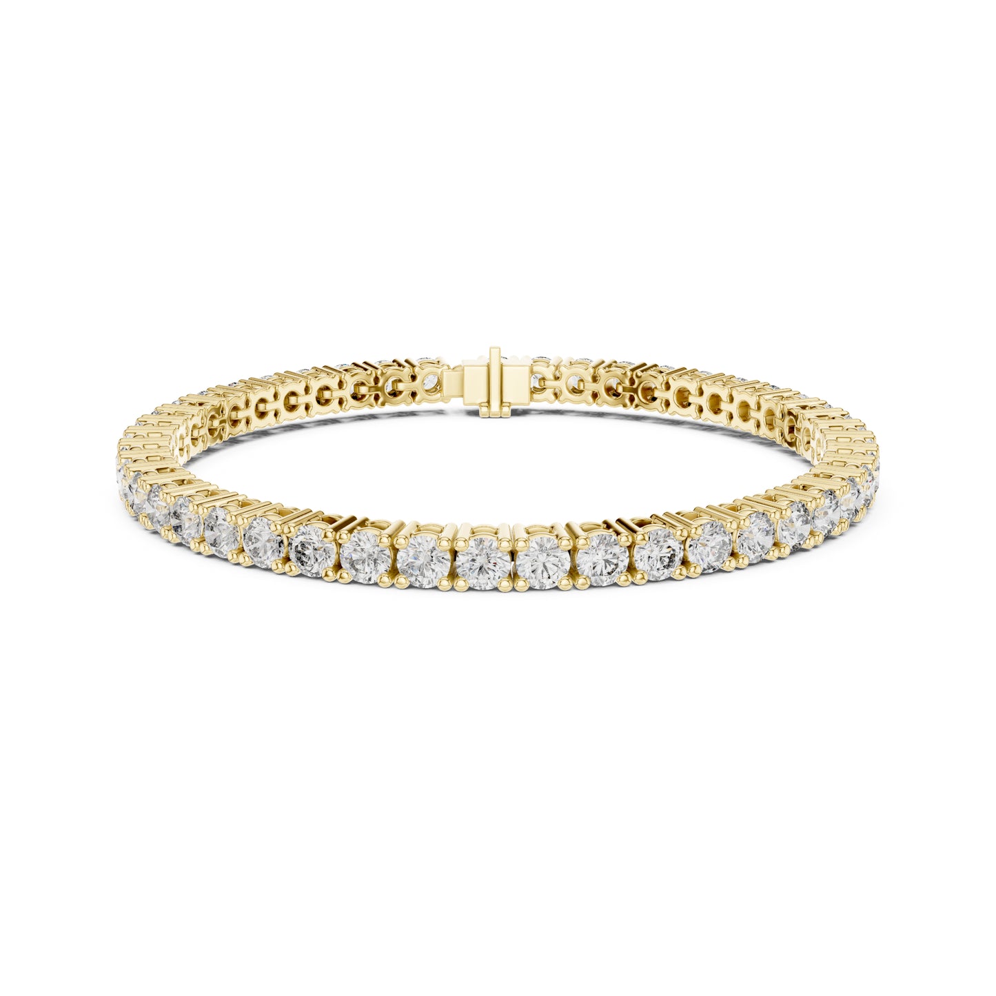 7.65 CT Round Cut White Colorless Diamond Prong Set Minimalist Stacking Party Wear Tennis Bracelet - HIGHCARAT DIAMONDS