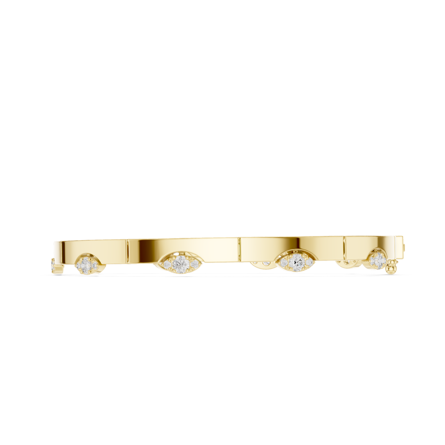 Round Cut Lab Grown Diamond Vintage Classic Ethical Bangle Bracelet - HIGHCARAT DIAMONDS