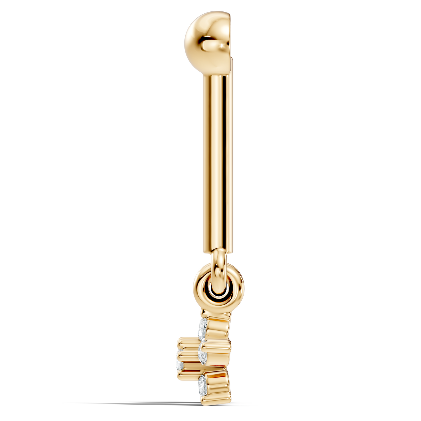 Round Shape Lab Grown & Natural Diamond 10k Solid Gold Very Classic shiny Earrings For Her - HIGHCARAT DIAMONDS