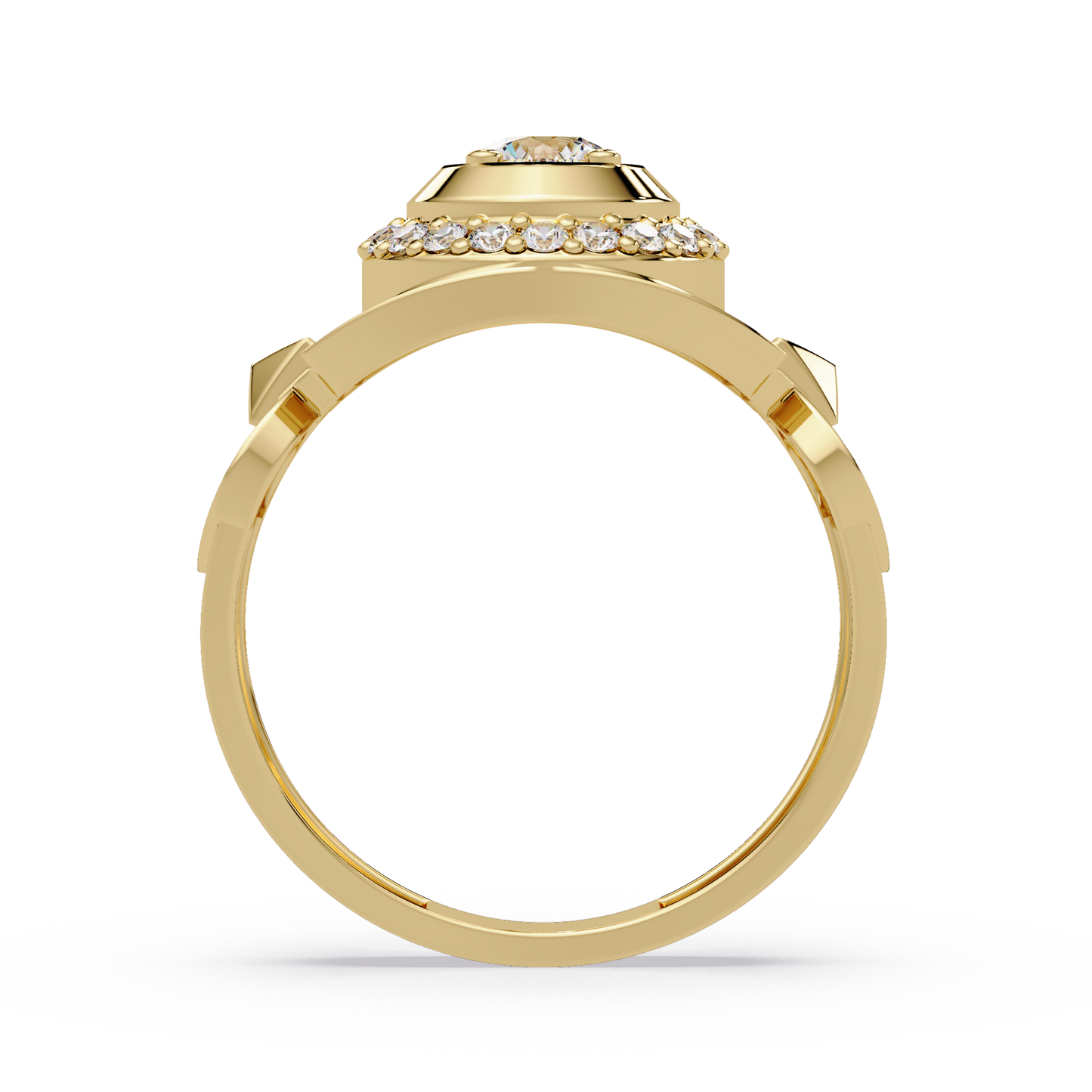 Round Cut Lab Grown Prong Set Men's Diamond Signet Ring - HIGHCARAT DIAMONDS
