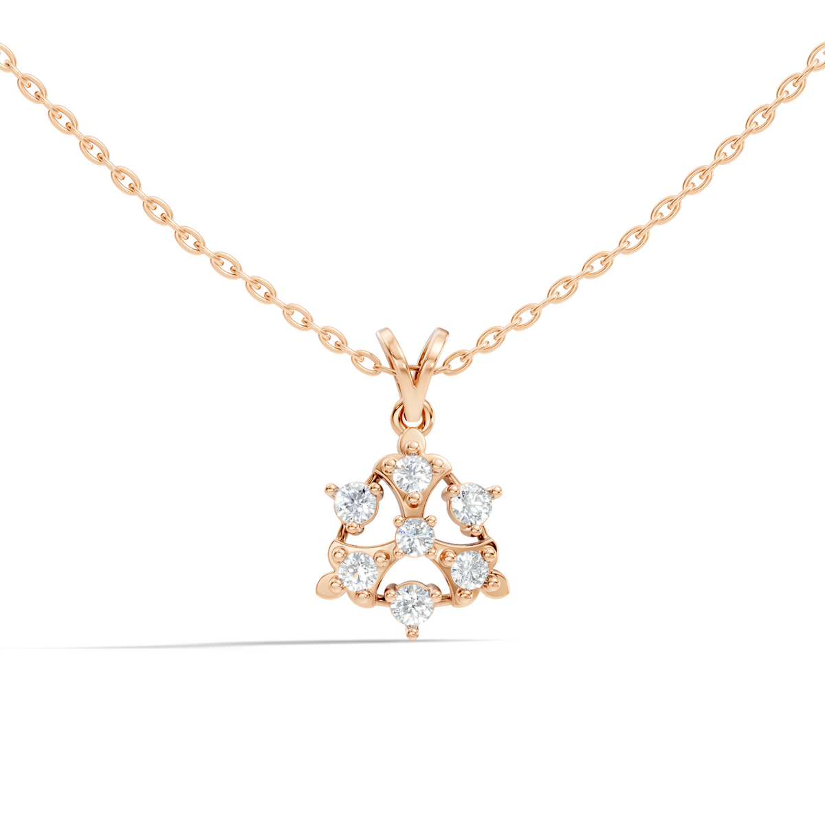 Minimalist Round Diamond Pendant In 14K White Gold Vintage Style Jewelry For Her - HIGHCARAT DIAMONDS