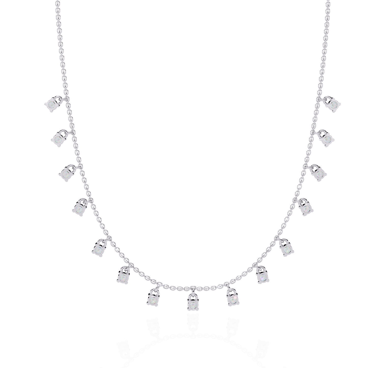 Round Cut Lab Grown and Natural Diamond Elegant Dainty Cluster Minimalist Classic Necklace - HIGHCARAT DIAMONDS
