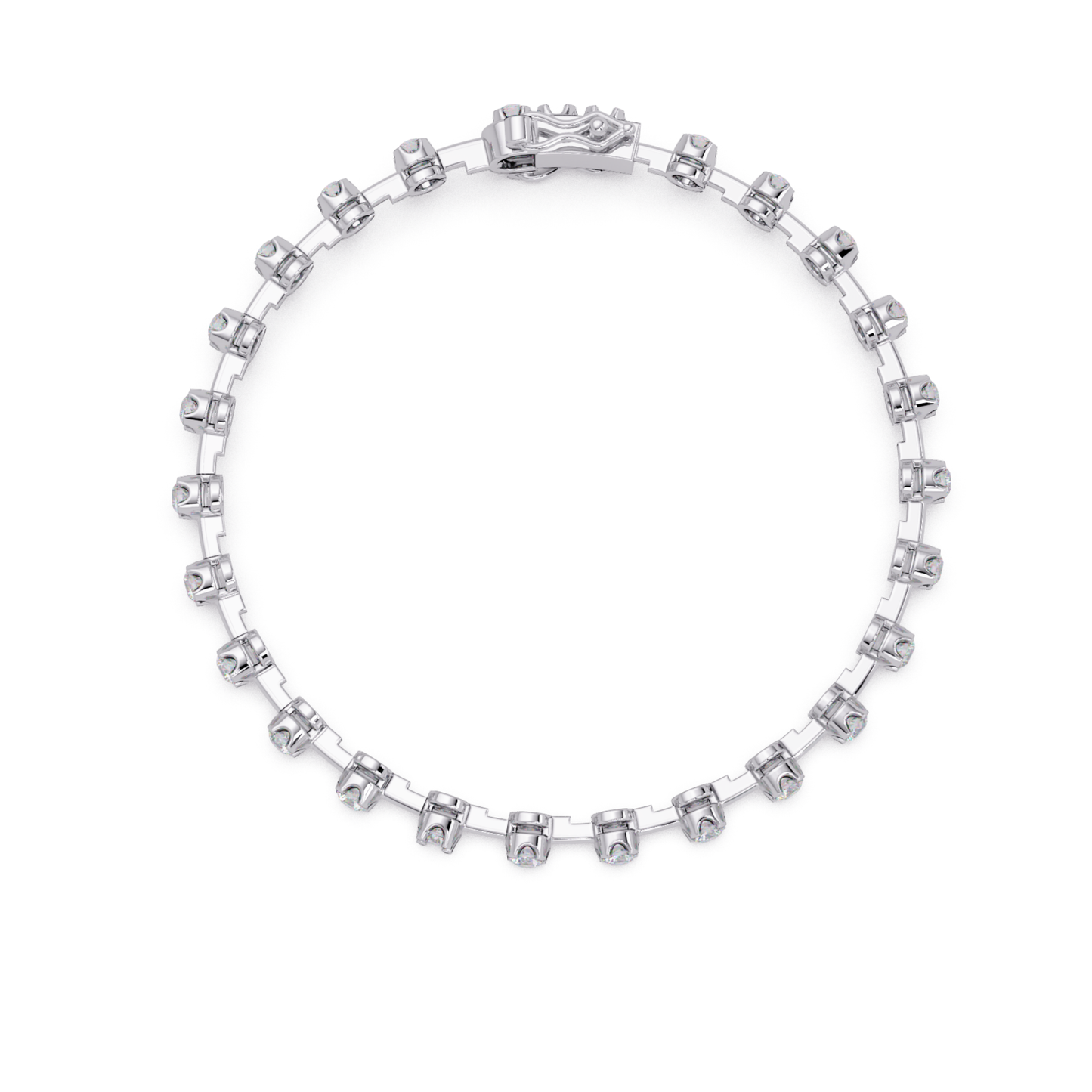 Round Lab Grown Diamond Bezel Tennis Bracelet - HIGHCARAT DIAMONDS