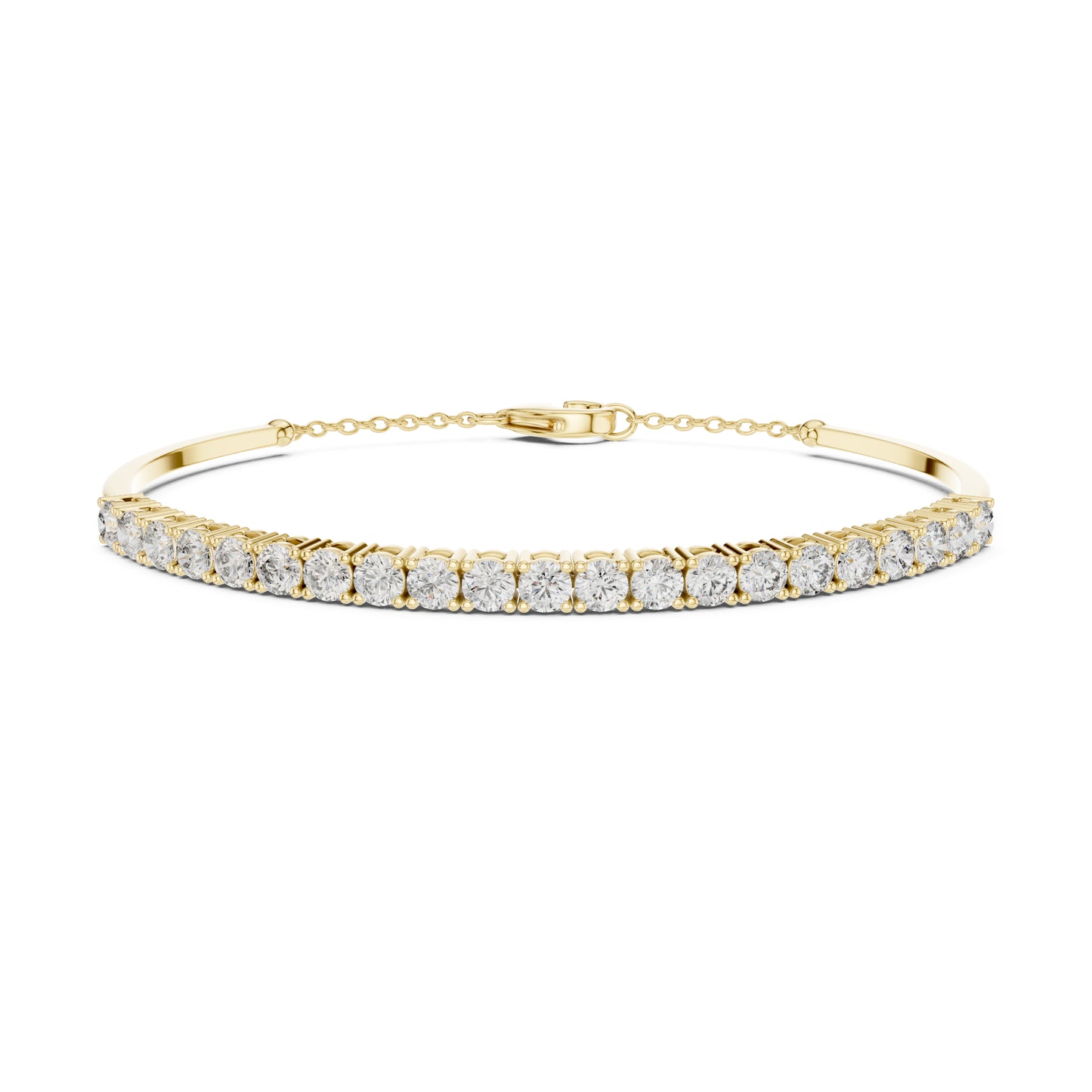 White Colorless 2.31Ct Round Cut Diamond Vintage Art Deco Cluster Handmade Party Wear Charm Bracelet Gift For Her - HIGHCARAT DIAMONDS