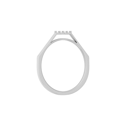 Lab Or Natural Diamond Shaped Round Diamond Band Ring In 14K Solid Gold Gift For Her