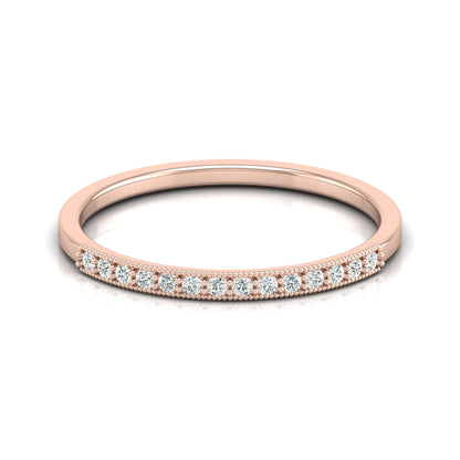 Labgrown Round Shaped Diamond Daily Use Band Ring for Her Elegant & Timeless