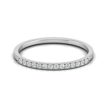 Labgrown Round Shaped Diamond Daily Use Band Ring for Her Elegant & Timeless