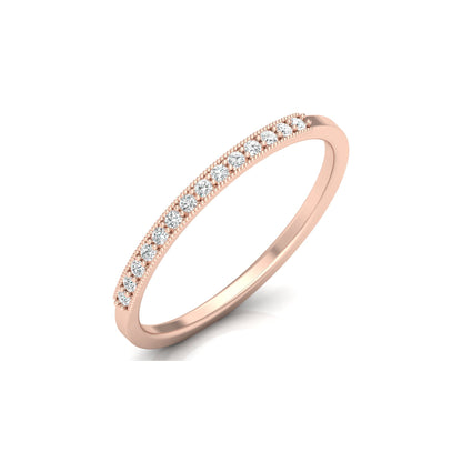 Labgrown Round Shaped Diamond Daily Use Band Ring for Her Elegant & Timeless