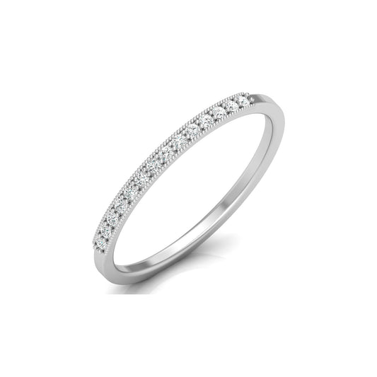 Labgrown Round Shaped Diamond Daily Use Band Ring for Her Elegant & Timeless