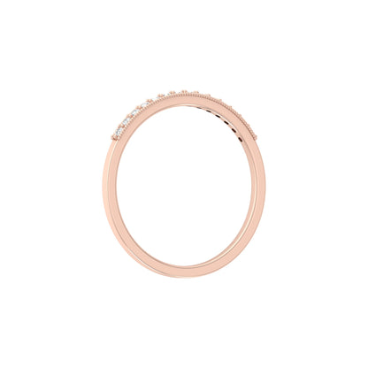 Labgrown Round Shaped Diamond Daily Use Band Ring for Her Elegant & Timeless