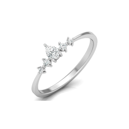 Elegant Round And Pear Shaped Diamond Band Ring Cute & Comfortable  Perfect Gift For Sister