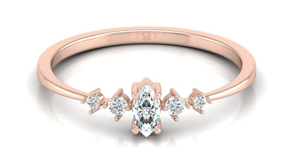 0.16 CT Round And Marquise Lab OR Natural Diamond Band Ring Anniversary Special