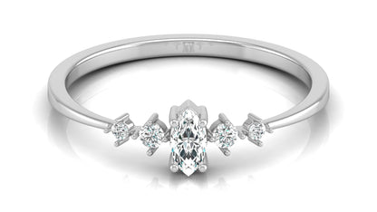 0.16 CT Round And Marquise Lab OR Natural Diamond Band Ring Anniversary Special