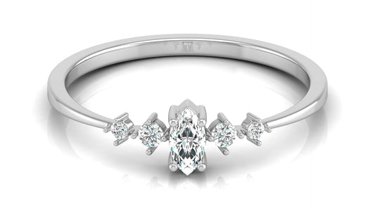 0.16 CT Round And Marquise Lab OR Natural Diamond Band Ring Anniversary Special