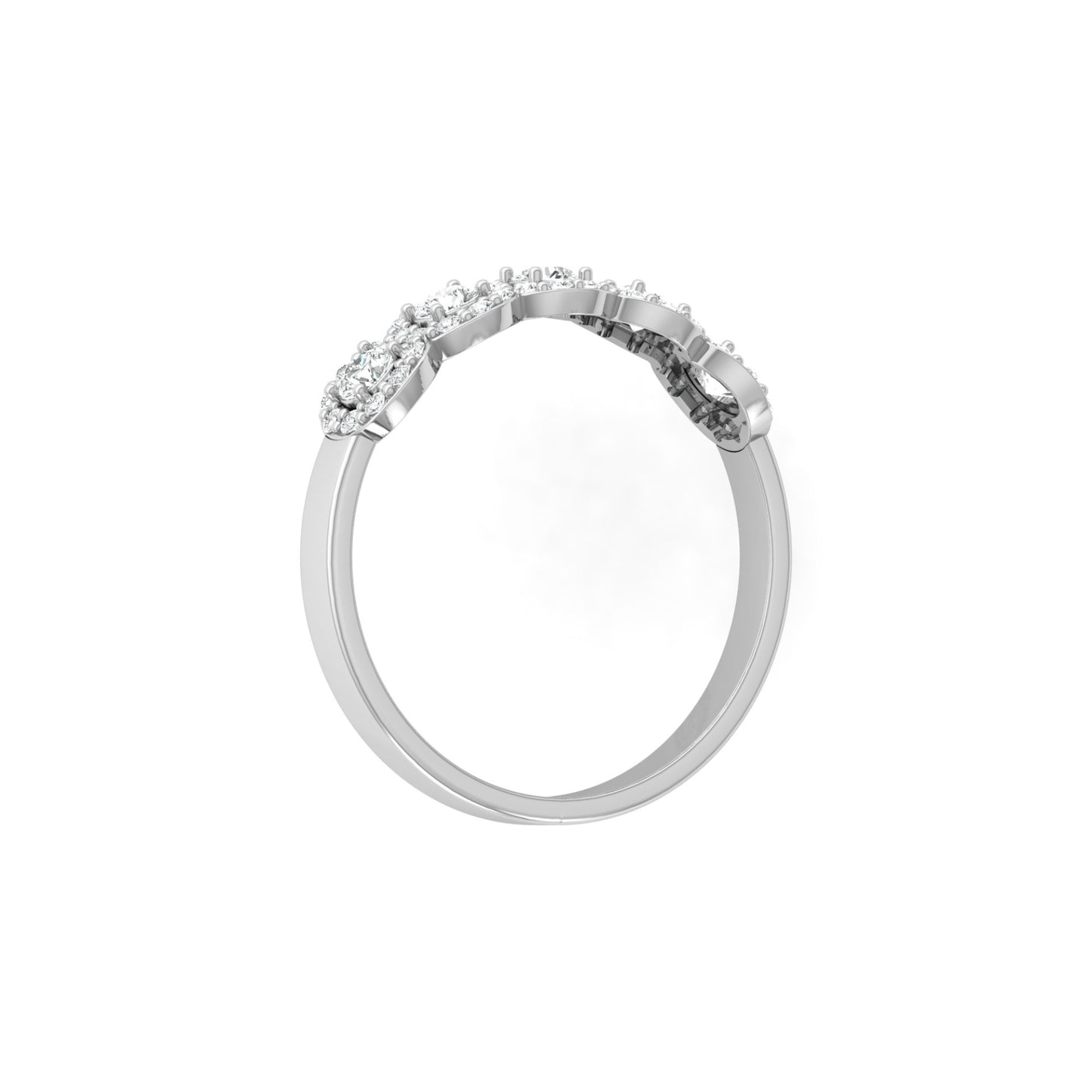 0.45 Carat Round Shaped Diamond Band Stunning Eternity Diamond Band Rings in 14K Solid Gold
