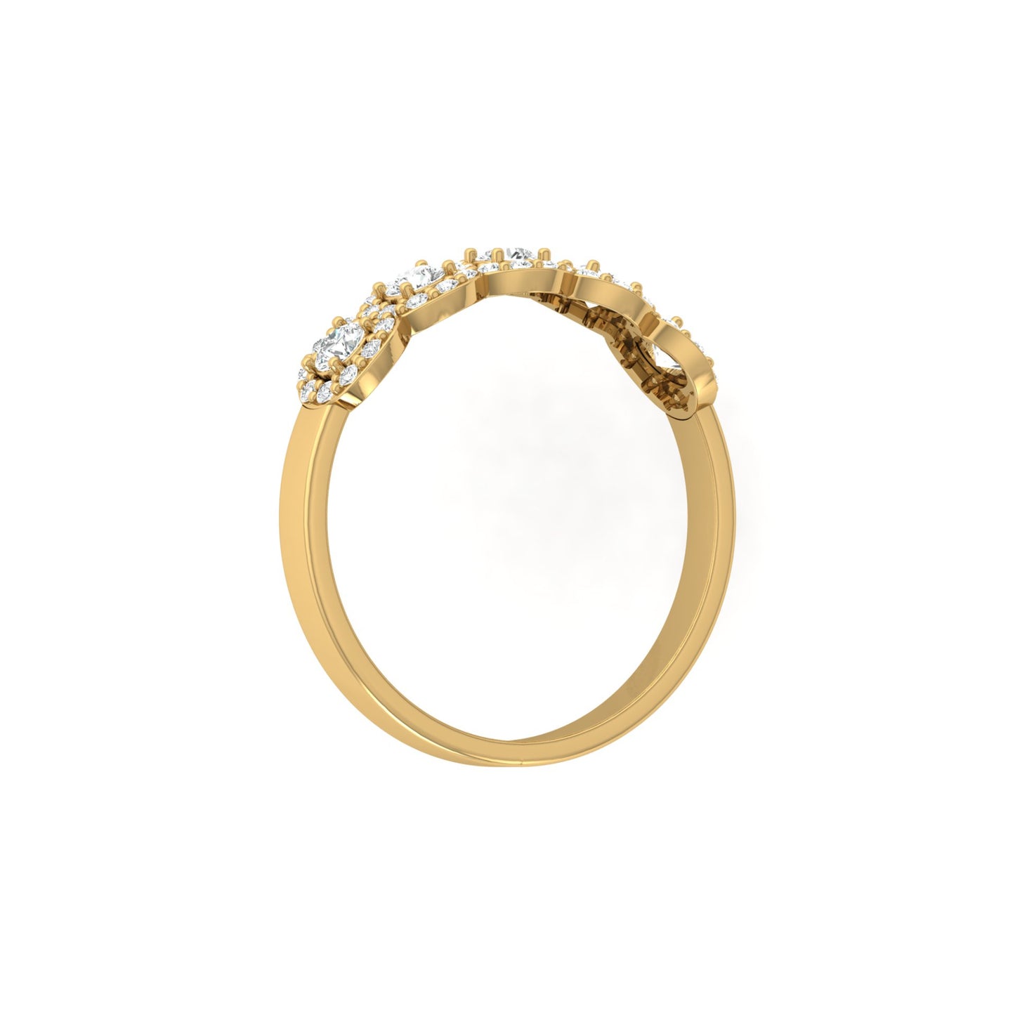 0.45 Carat Round Shaped Diamond Band Stunning Eternity Diamond Band Rings in 14K Solid Gold