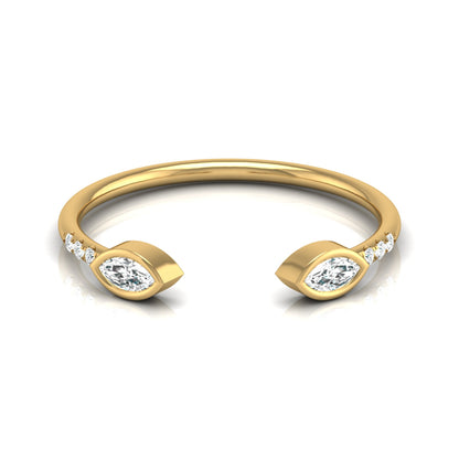 Stunning Marquise Or Round Diamond Wedding Band Ring Elegant Gift for Someone Special