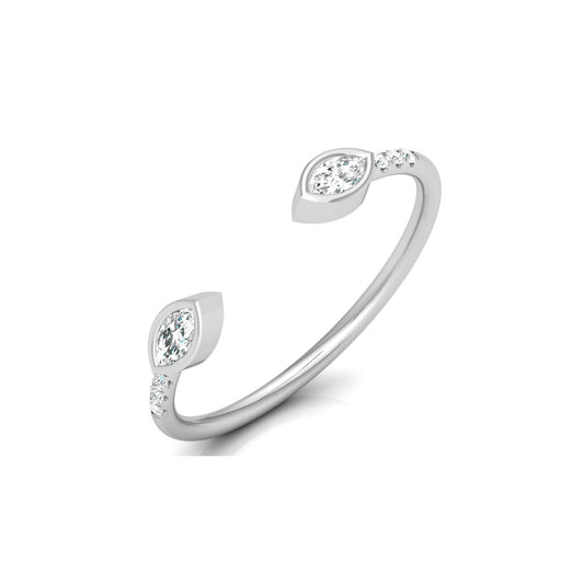 Stunning Marquise Or Round Diamond Wedding Band Ring Elegant Gift for Someone Special