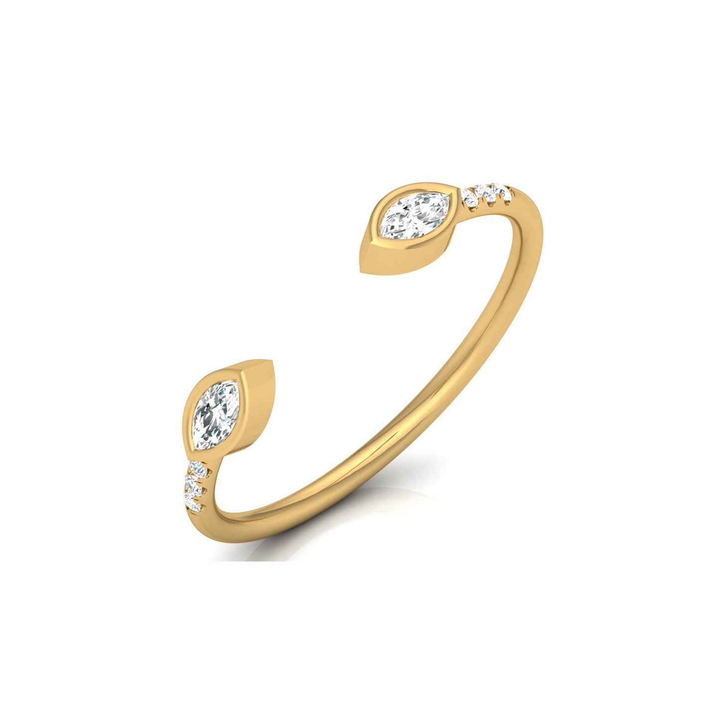 Stunning Marquise Or Round Diamond Wedding Band Ring Elegant Gift for Someone Special