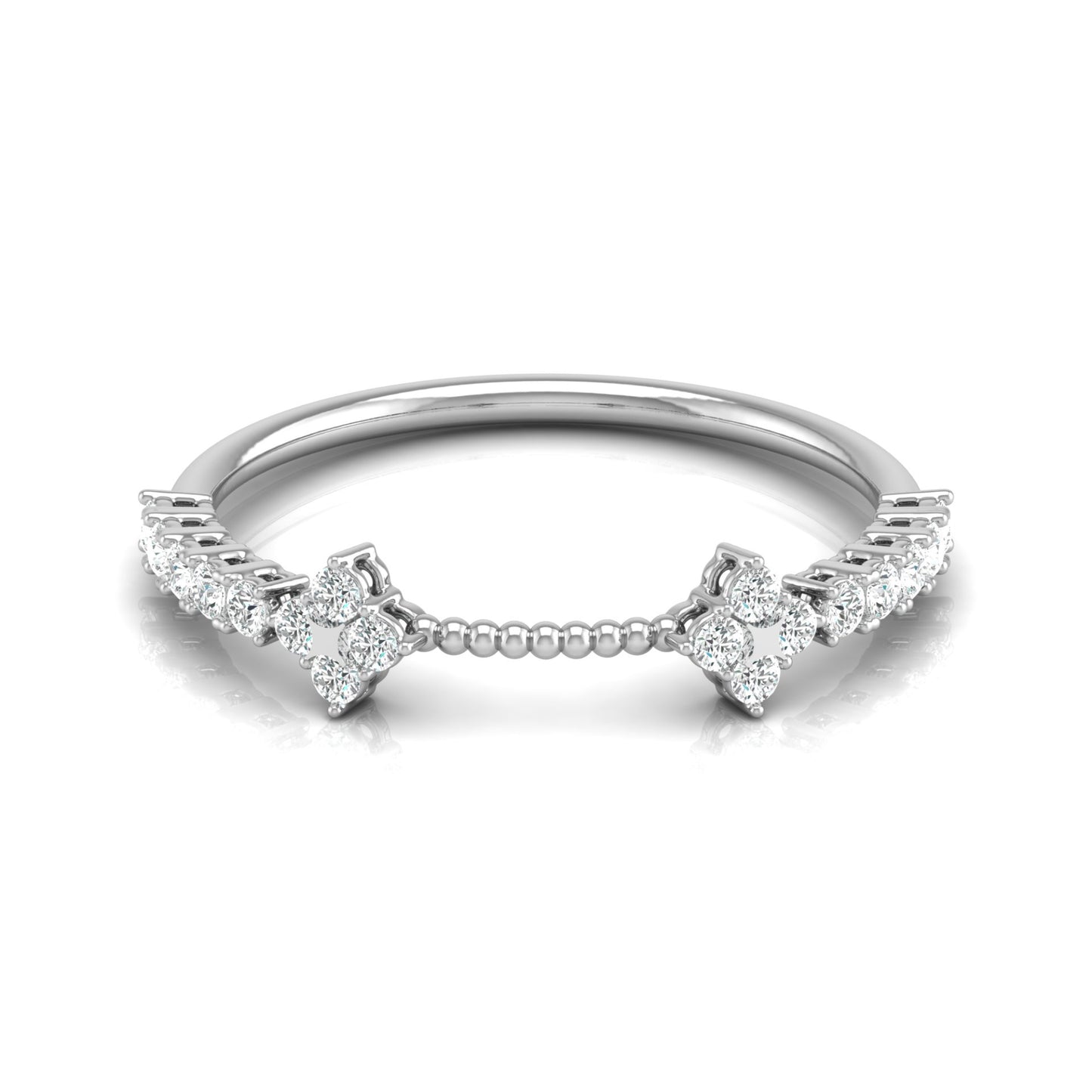 0.23 CT Round Diamond Band Ring Affordable Lab-Grown Diamond Ring in Solid Gold