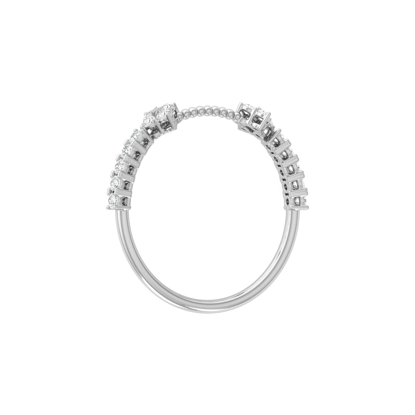 0.23 CT Round Diamond Band Ring Affordable Lab-Grown Diamond Ring in Solid Gold