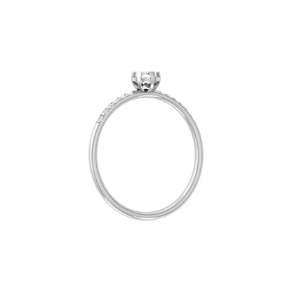 0.19 CT Round Shape Diamond Band Ring In 14KTSolid Yellow Gold Timeless Single Stone Beauty