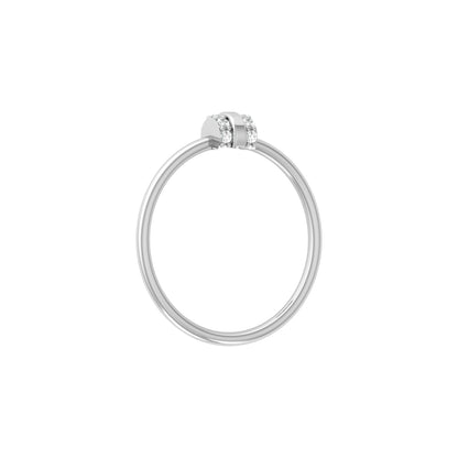 Minimalist Round Cut Diamond Ring for Her Elegant Everyday Jewelry in 10K Solid Gold