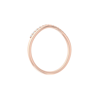 14K Solid Rose Gold Trending Diamond Band Ring Classic Elegance On A Budget