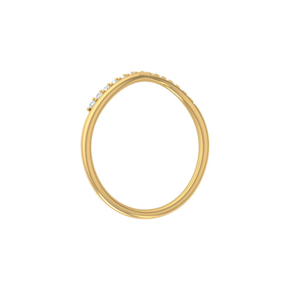 14K Solid Rose Gold Trending Diamond Band Ring Classic Elegance On A Budget