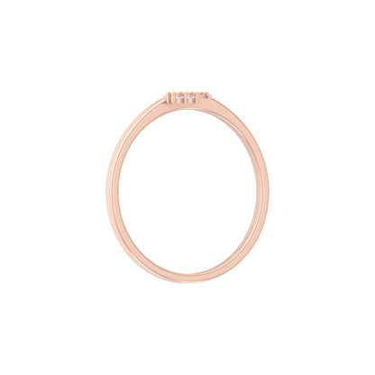 14KT Gold Plated  Round Diamond Band Ring For Minimalist Jewelry Lovers