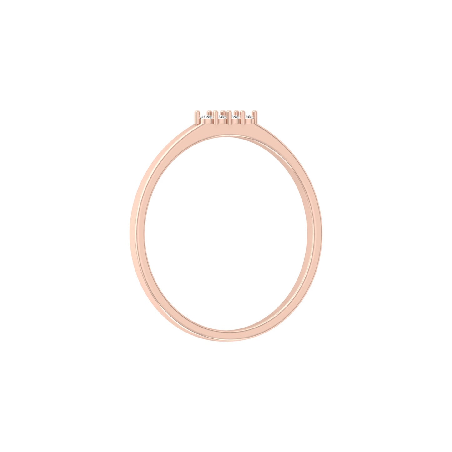 Round Cut Handcrafted Diamond Ring For Women's Beauty In 14 KT Solid Rose Gold