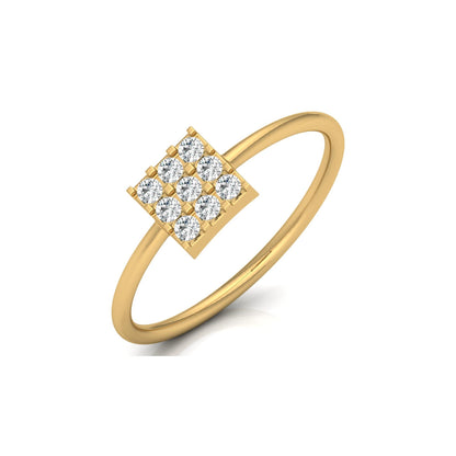 Unisex Diamond Ring for Wedding and Special Occasions 18K Solid Gold