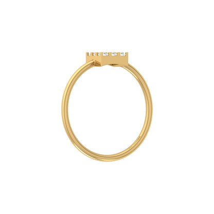 Unisex Diamond Ring for Wedding and Special Occasions 18K Solid Gold
