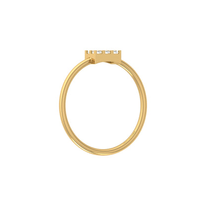 14K Solid White Gold Round Shaped Diamond Ring Minimalist Daily Wear Jewelry For Women's