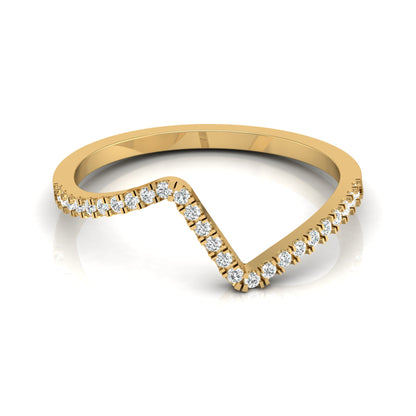 14K Solid Gold Stackable Band Ring Twisted  Minimalist Design For Daily Wear