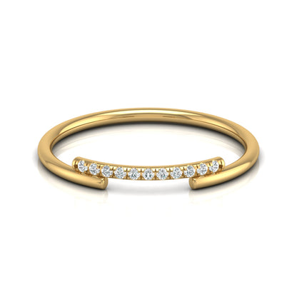 Natural Or Lab Grown Diamond Band For Her In 18K Solid Gold Enhanced Sparkle With A Classic Touch