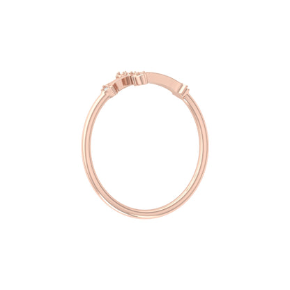 Cross Inspired Lab Grown Diamond Ring in 14K Solid White Gold Anniversary Ring  For Her