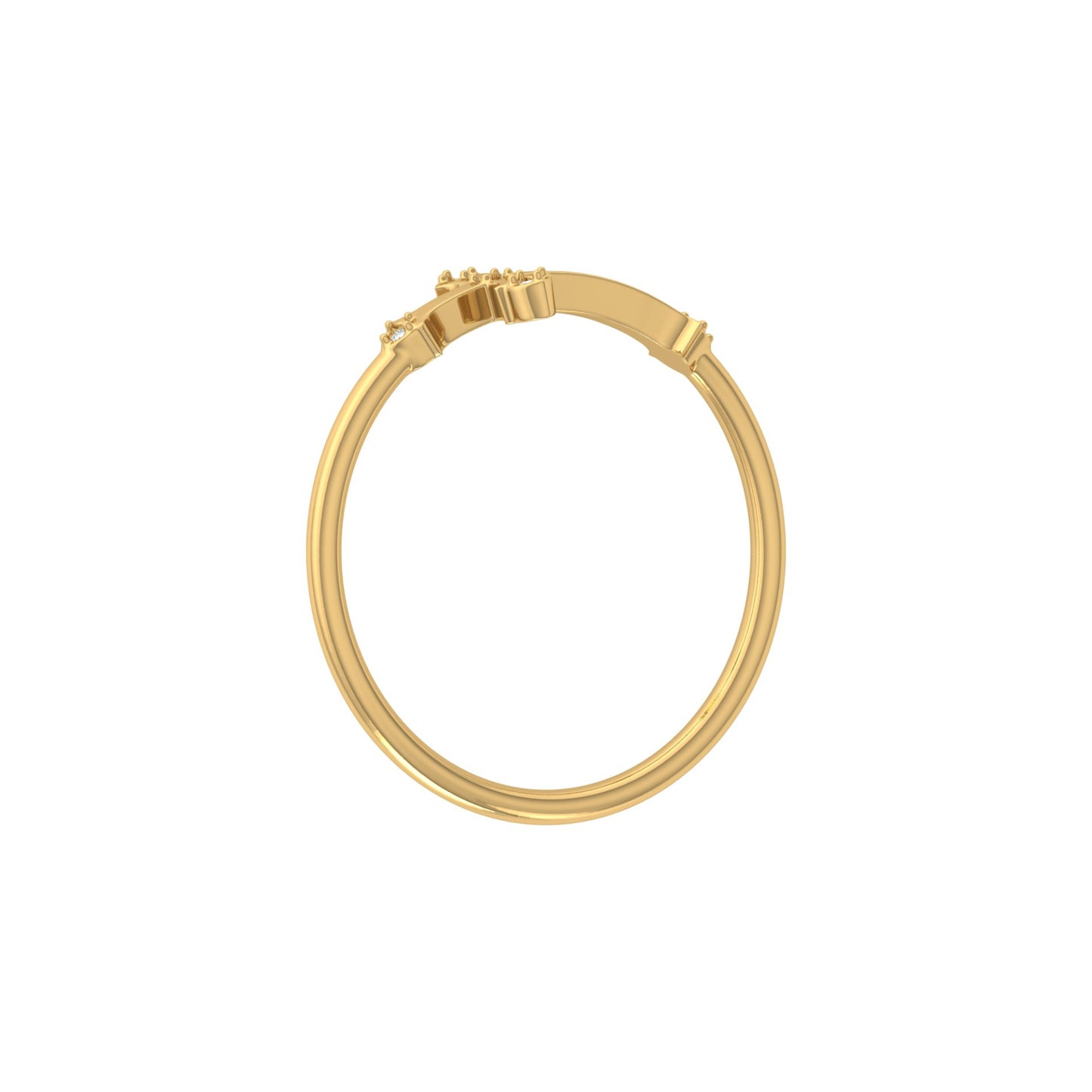 Cross Inspired Lab Grown Diamond Ring in 14K Solid White Gold Anniversary Ring  For Her