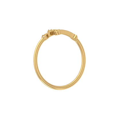 Cross Inspired Lab Grown Diamond Ring in 14K Solid White Gold Anniversary Ring  For Her