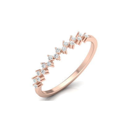 Classic Round Eternity Labgrown Engagement Band Ring In 14KT Gold Plated For Her